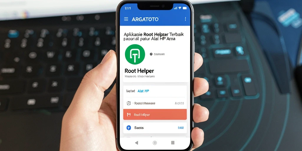 Antarmuka aplikasi ARGATOTO yang memudahkan proses rooting.