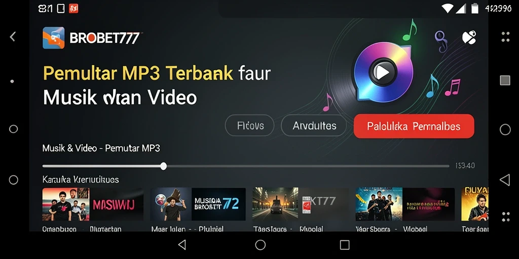 Antarmuka menarik dan fungsional dari <strong>BROBET77</strong>, pemutar MP3 yang mudah digunakan.