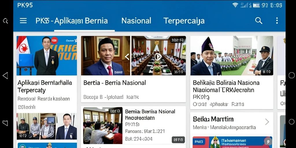 Tampilan antarmuka PK95 yang informatif dan menarik.