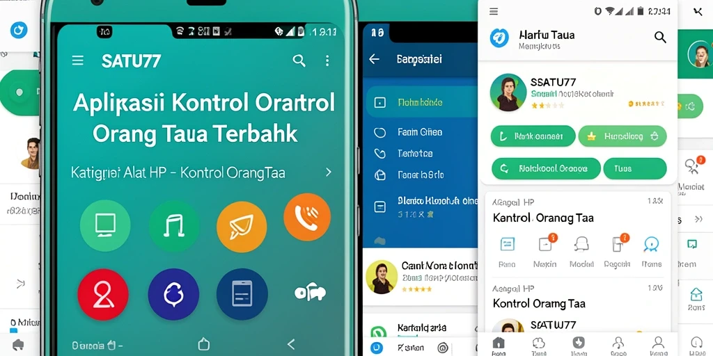 Antarmuka SATU77 yang user-friendly untuk kontrol orang tua.